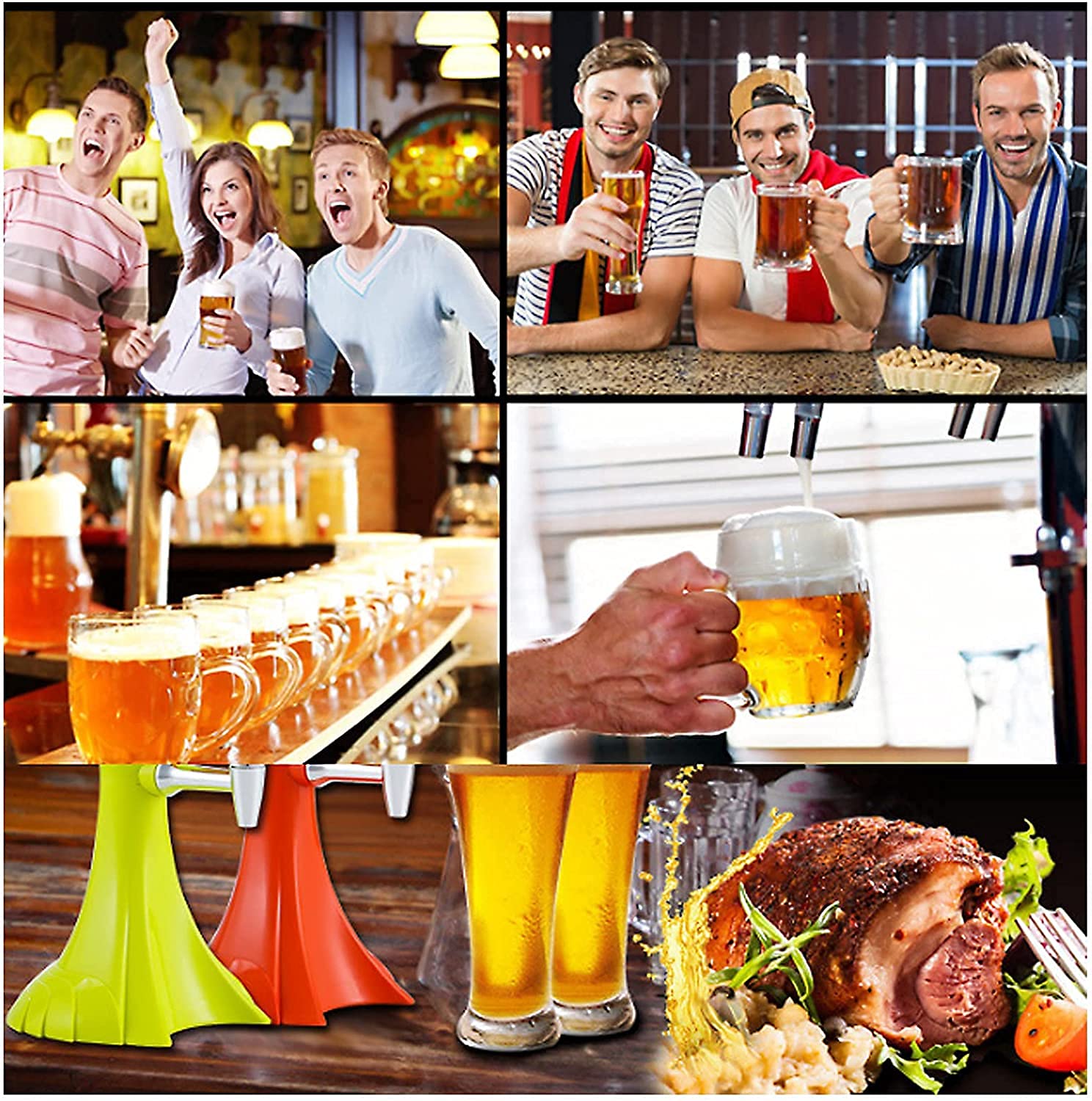 MU Bierturm, Bierfass-Spender für Zuhause, Party, Trinken, Wein, Wasser, Saft, Getränke, flüssige Barware, Bierzapfhahn, B, 5 l