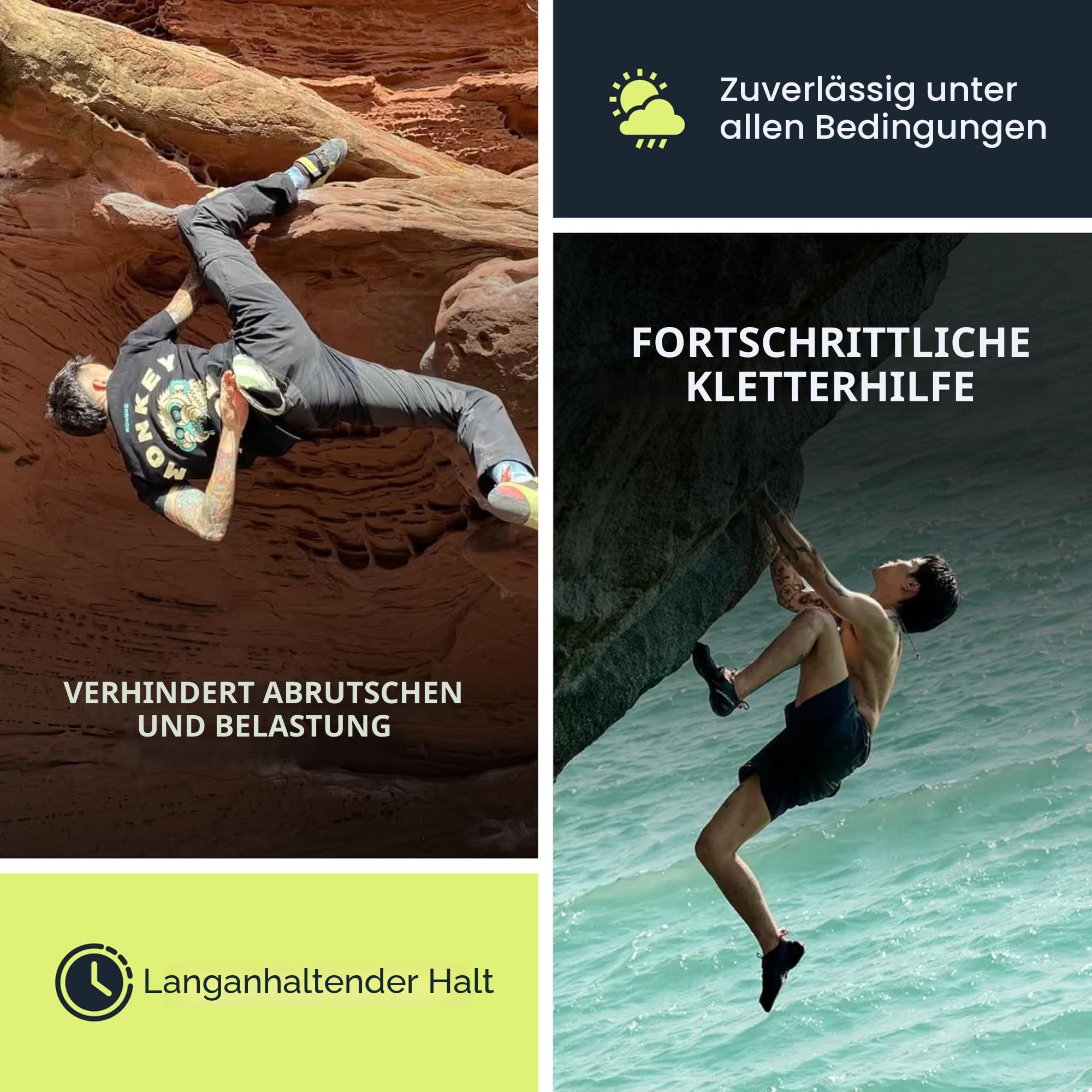 RUNGNE Premium Sportkreide zum Klettern, Bouldern und Gewichtheben - Hochleistungskreide für überragenden Grip und Schweißresistenz