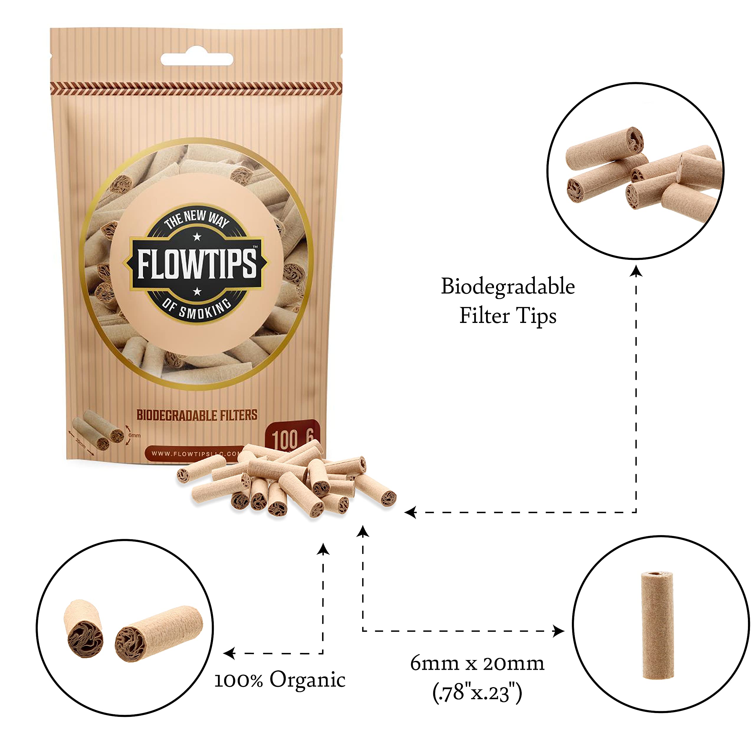 cigarette filters biodegradable Amazon.com: Flowtips Unbleached Biodegradable Organic Raw Filter Tips