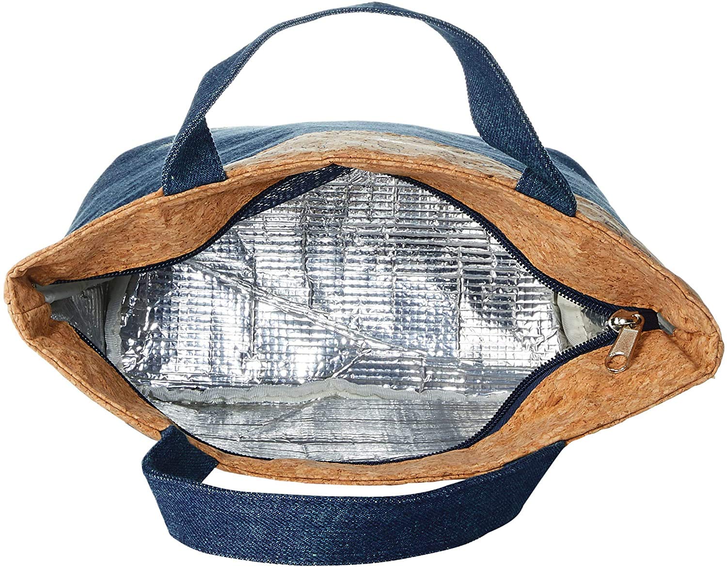 SKATER Borsa a mano per pranzo Bento 33×25cm, Studio Ghibli Il mio vicino Totoro, denim blu e sughero, con isolamento termico, importazione giapponese KBCO2