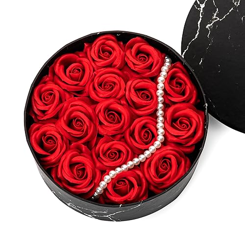 Miniatura 1 de Jabón de baño de rosas perfumadas de floraflores con tallo, jabón de flores en caja de regalo, regalo para cumpleaños, día de San Valentín, día de