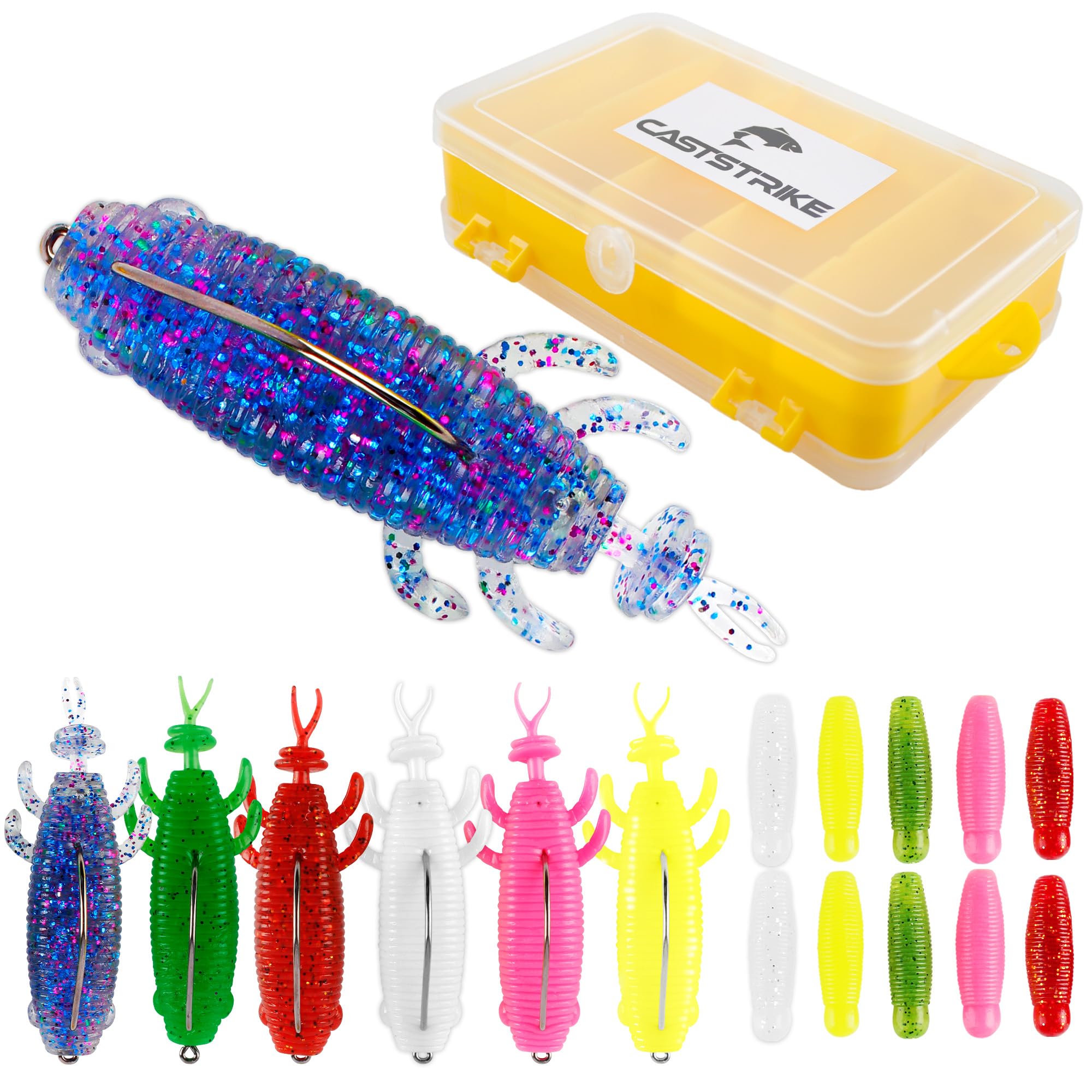 Amazon.com : CASTSTRIKE Soft Plastic Fishing Lures Kit – 16pcs Pre