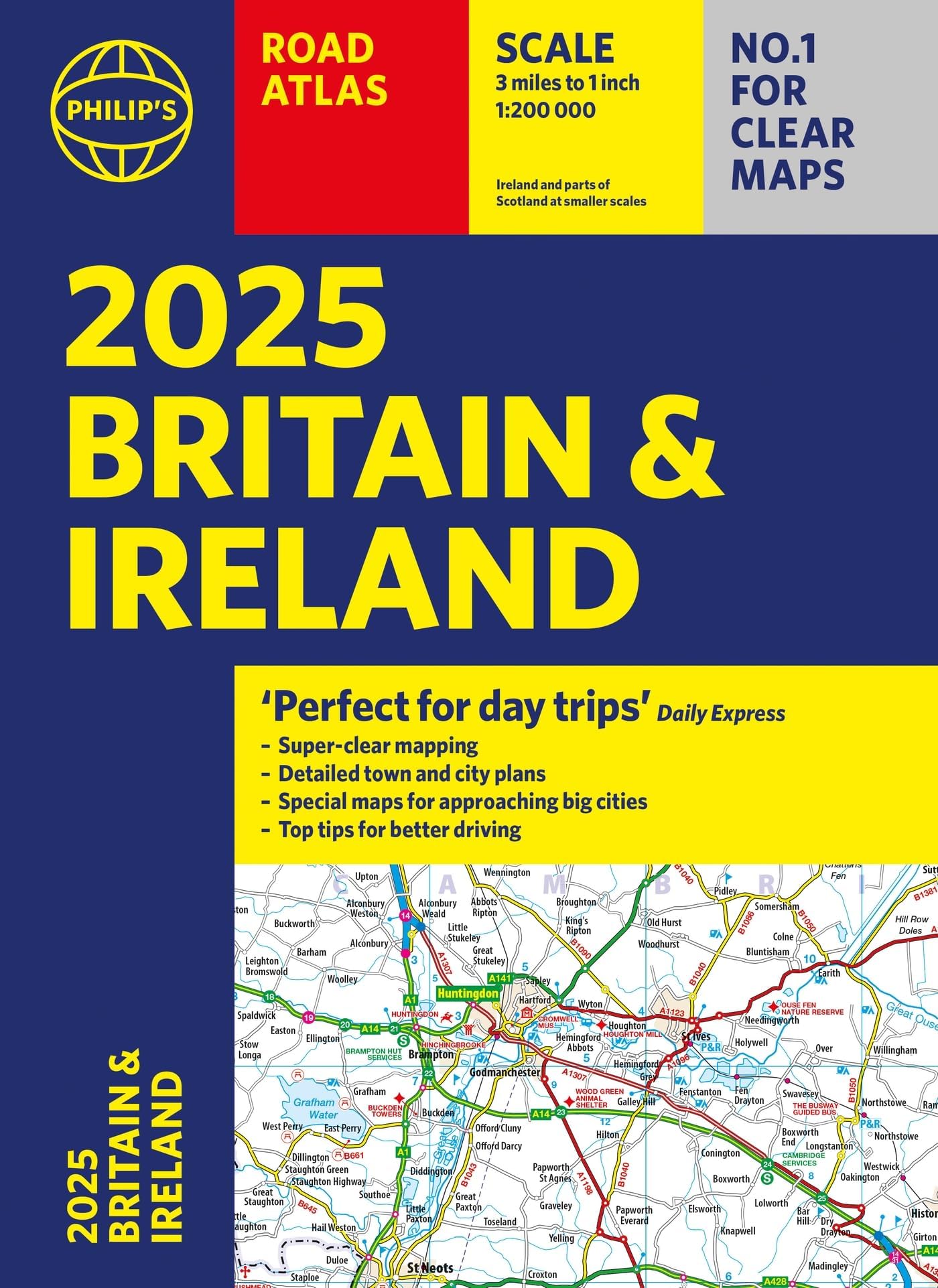 2025 Philip's Road Atlas Britain and Ireland: (A4 Paperback) (Philip's Road Atlases)