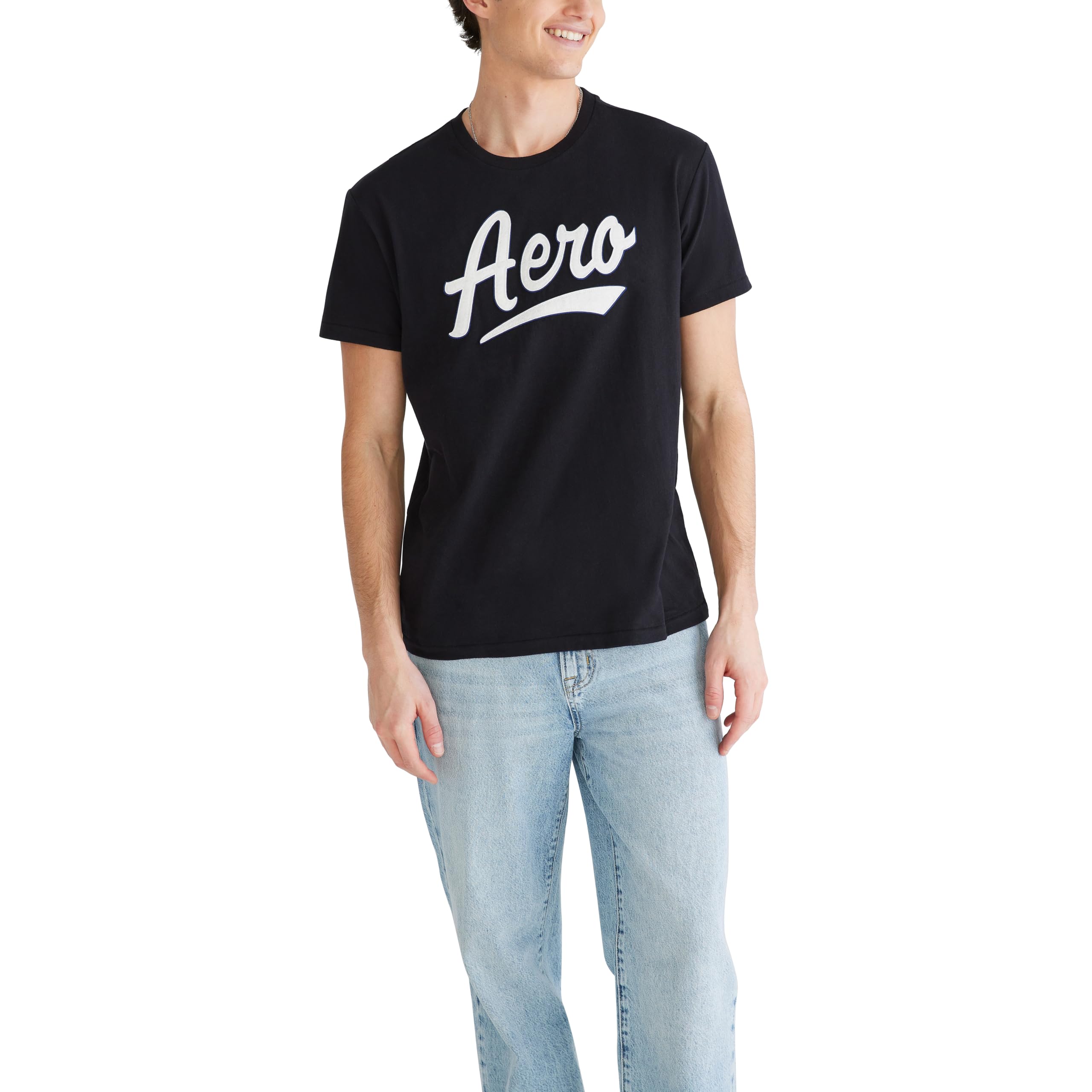 

                                                    Aero Script Logo Aero, Dark Black, L
