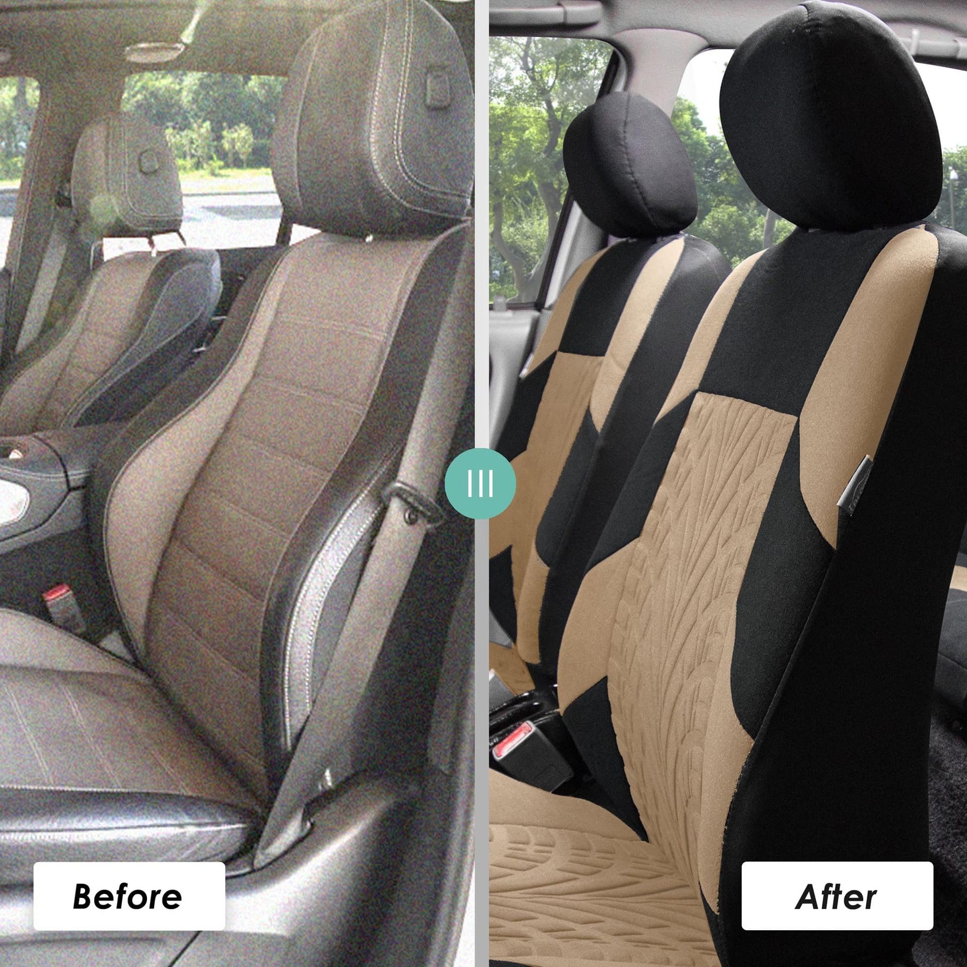 4 Stück Auto Sitzbezüge Set aus Polyester Robuster Stoff Schonbezug für Kia EV2 2025-2026, Airbag Kompatibel Atmungsaktive Pkw Innenraum Zubehör, orange