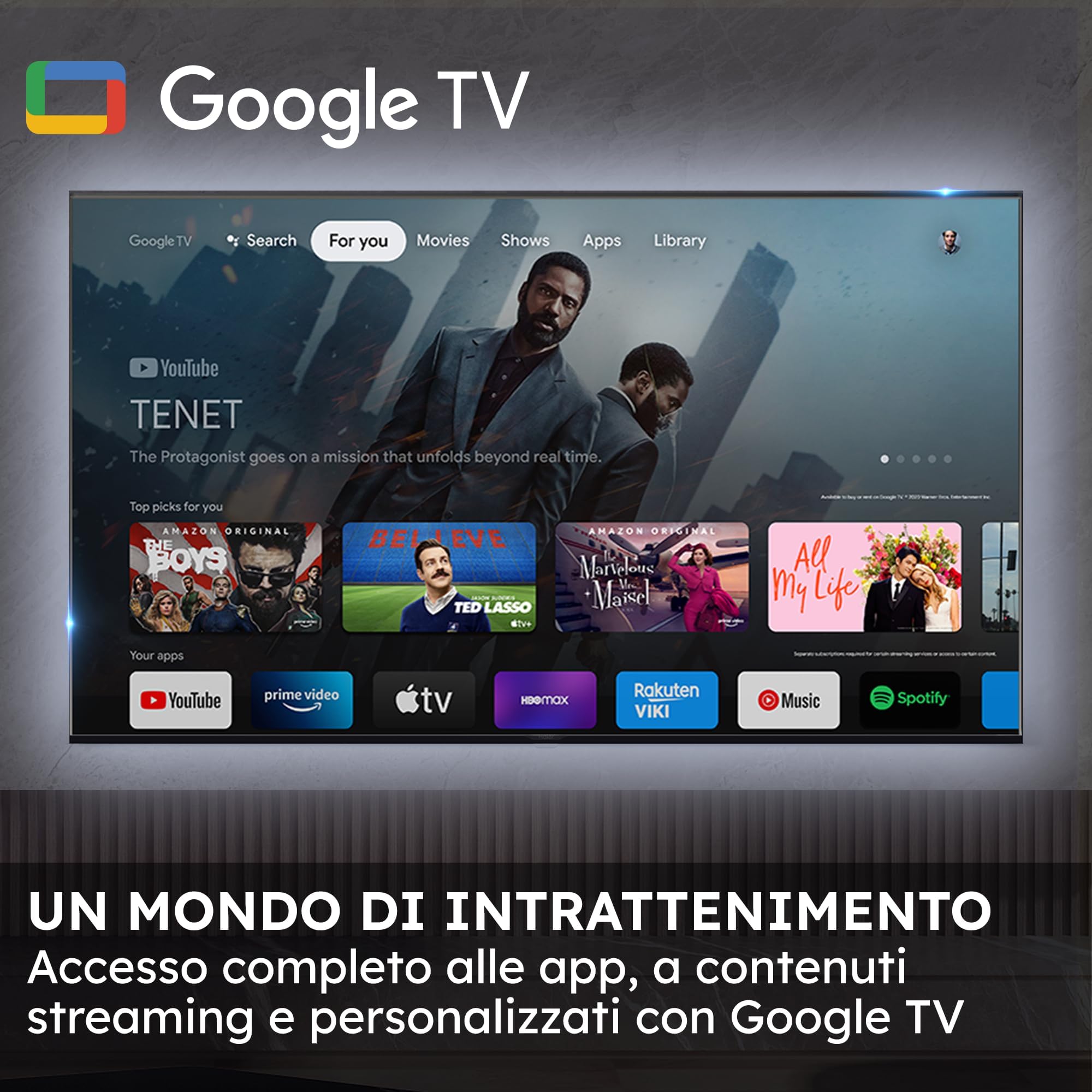 Haier 55" QD MiniLED 4K UHD Smart TV H55M80FUX Google TV Dolby Atmos HDR10 Bluetooth 5.2