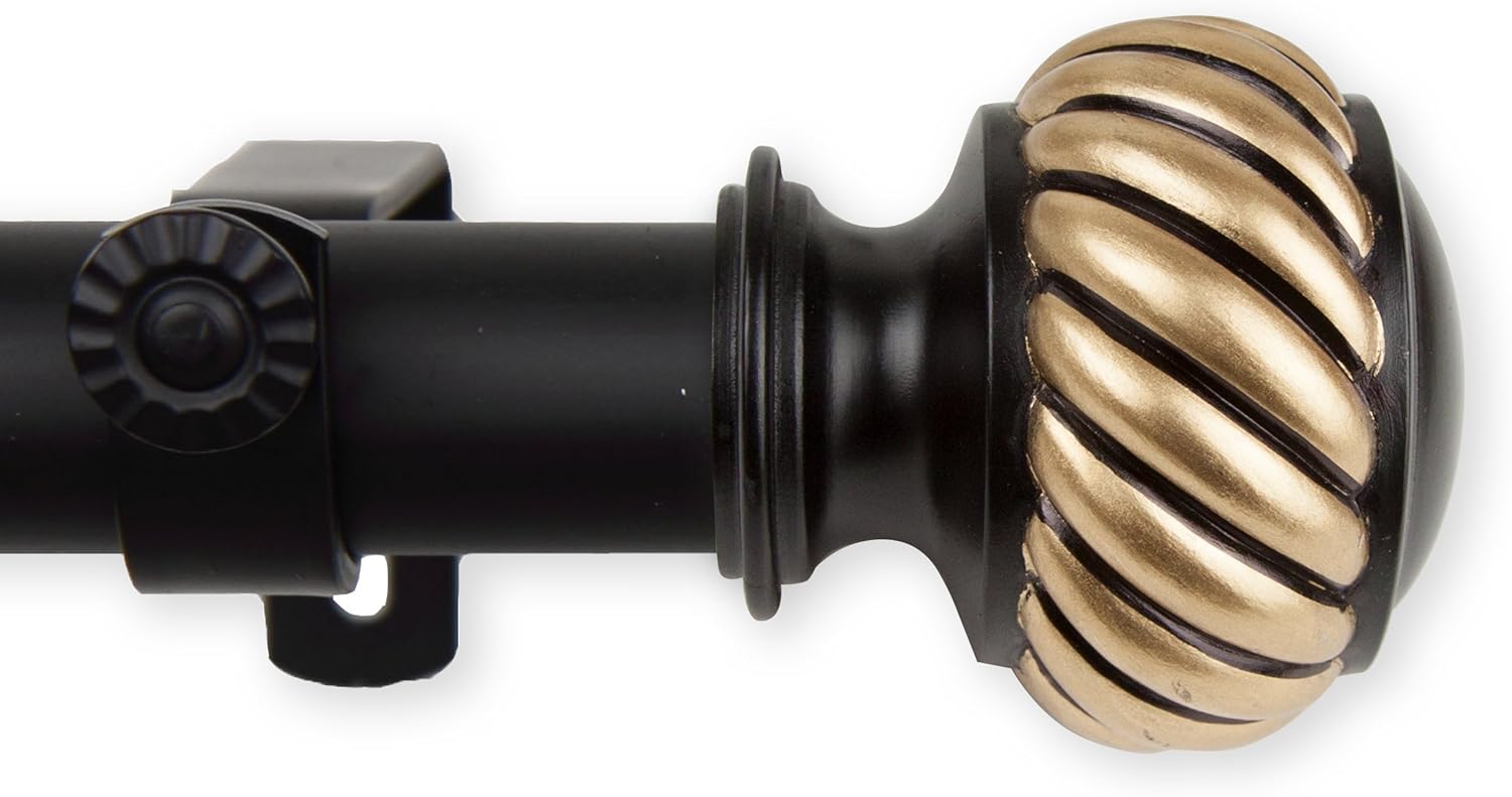 A&F Rod Décor - Seigfried 1" Curtain Rod 28-48 inch - Bronze