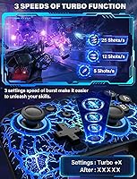 Vista 6 de ZRZLMVP Switch Controller Wireless for Nintendo Switch/OLED/Lite/Switch 2, 1000mAh Rechargeable Pro Controllers with 9 Colors LED Light, Switch Negro