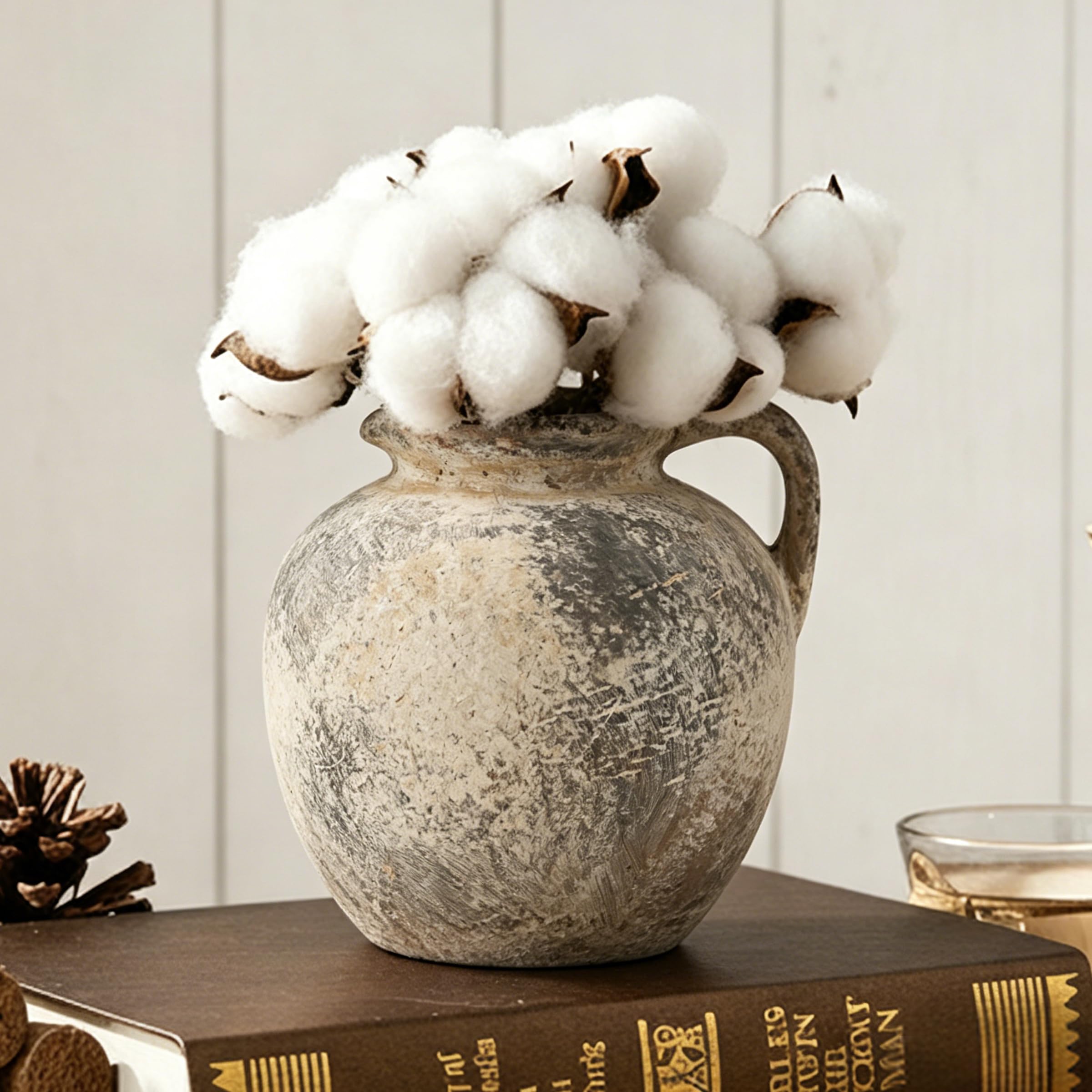 Vase en céramique de style rustique PORCER pour sublimer une table basse vide