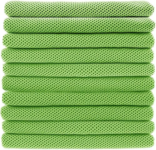 Miniatura 10 de Peicees Paquete de 10 toallas de enfriamiento de microfibra para cuello, deportes, gimnasio, entrenamiento, toalla de enfriamiento, de secado