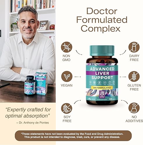 Miniatura 4 de Desintoxicación y reparación vegana de limpieza hepática de alta potencia (suministro para 120 días) – Cardo mariano, silimarina, colina, alcachofa