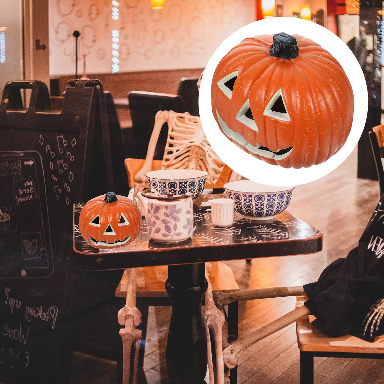 MAGICLULU Jack O Lantern Pumpkin Lantern Halloween Light Led