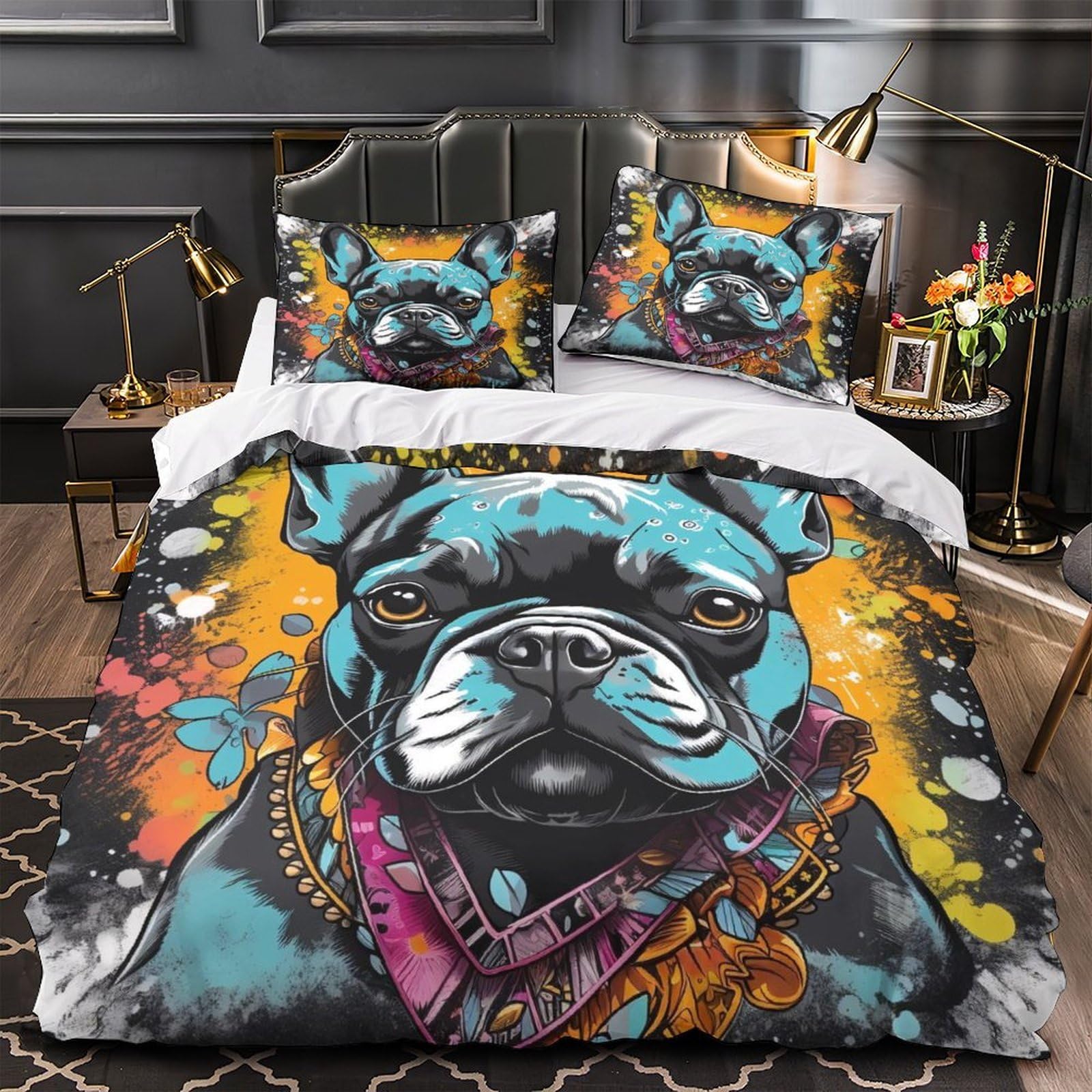 Parure de lit 3D renard sous la lune en microfibre ultra douce de qualité durable