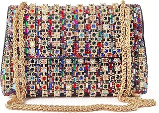 Rhinestone Evening Clutch Purse for Women - Sparkling Formal Handbag wit...