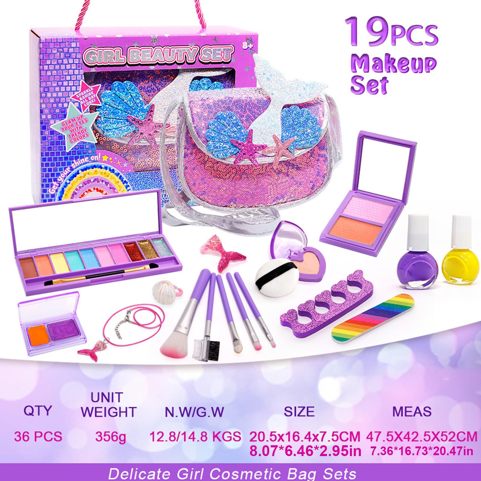 Kit De Maquillaje Infantil Lavable Y Soluble En Agua