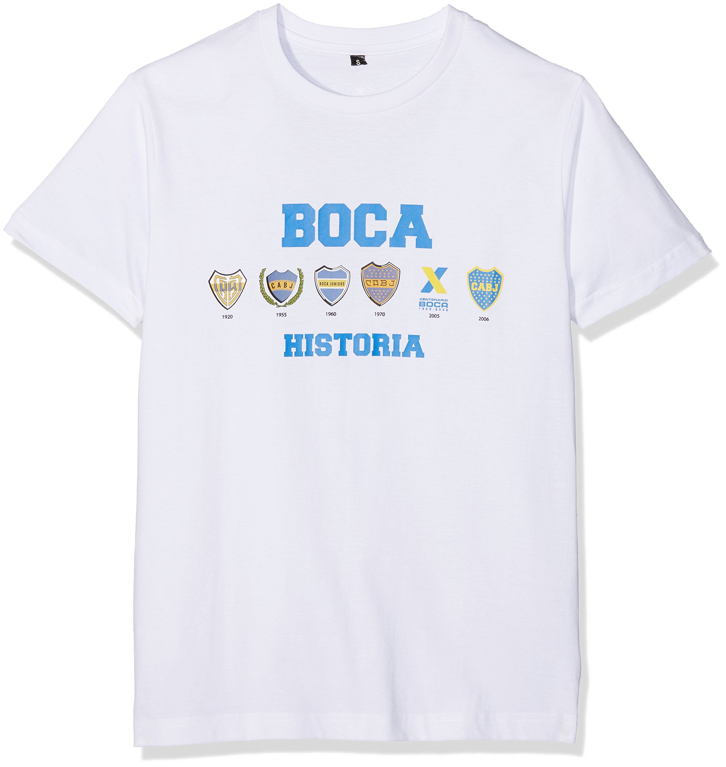 Boca Juniors Men Boca Historia Logos Historia Logos White T-shirt L - White, L