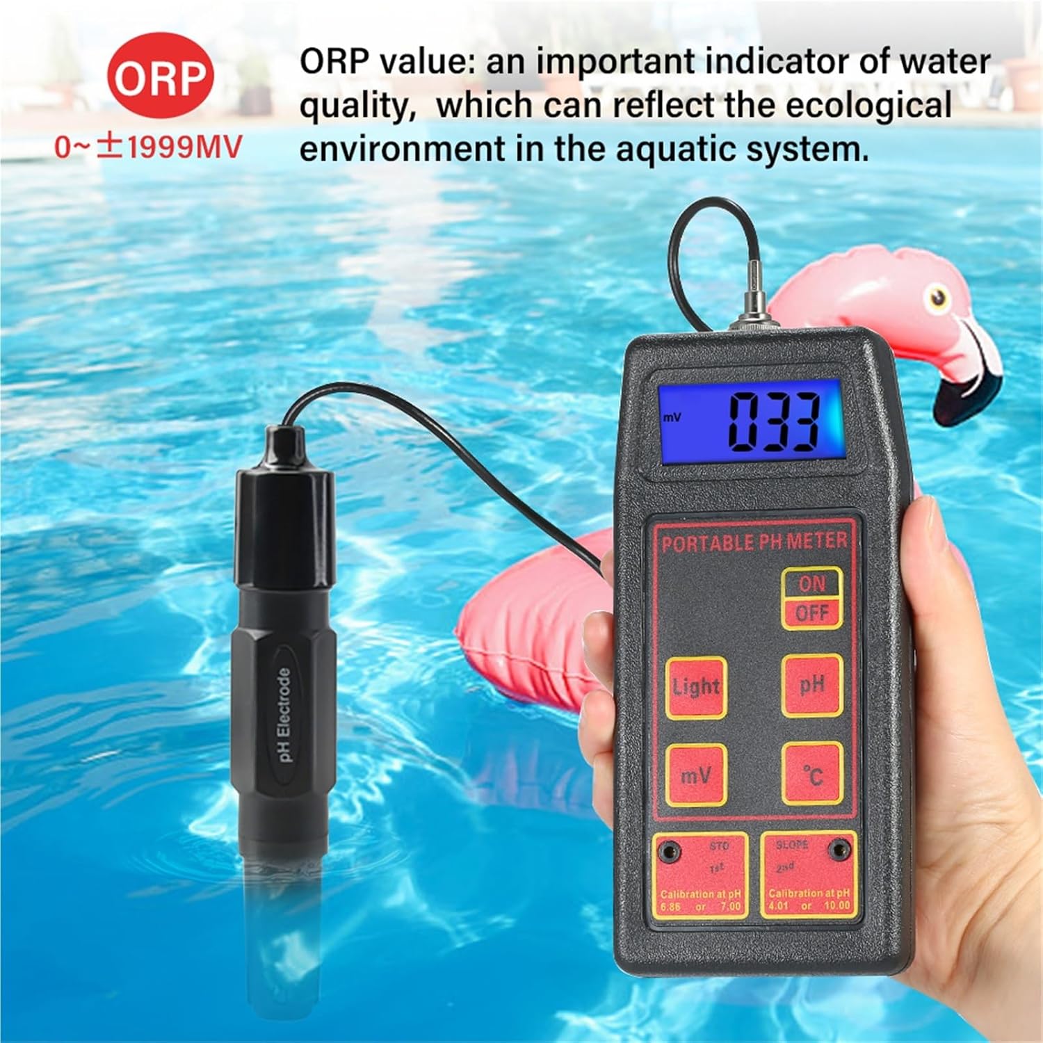 High Accuracy Ph Orp Temp Meter Portable Mv Tester Sensor Aquarium Swimming Pool Monitor Water Quality Tester Water Pen