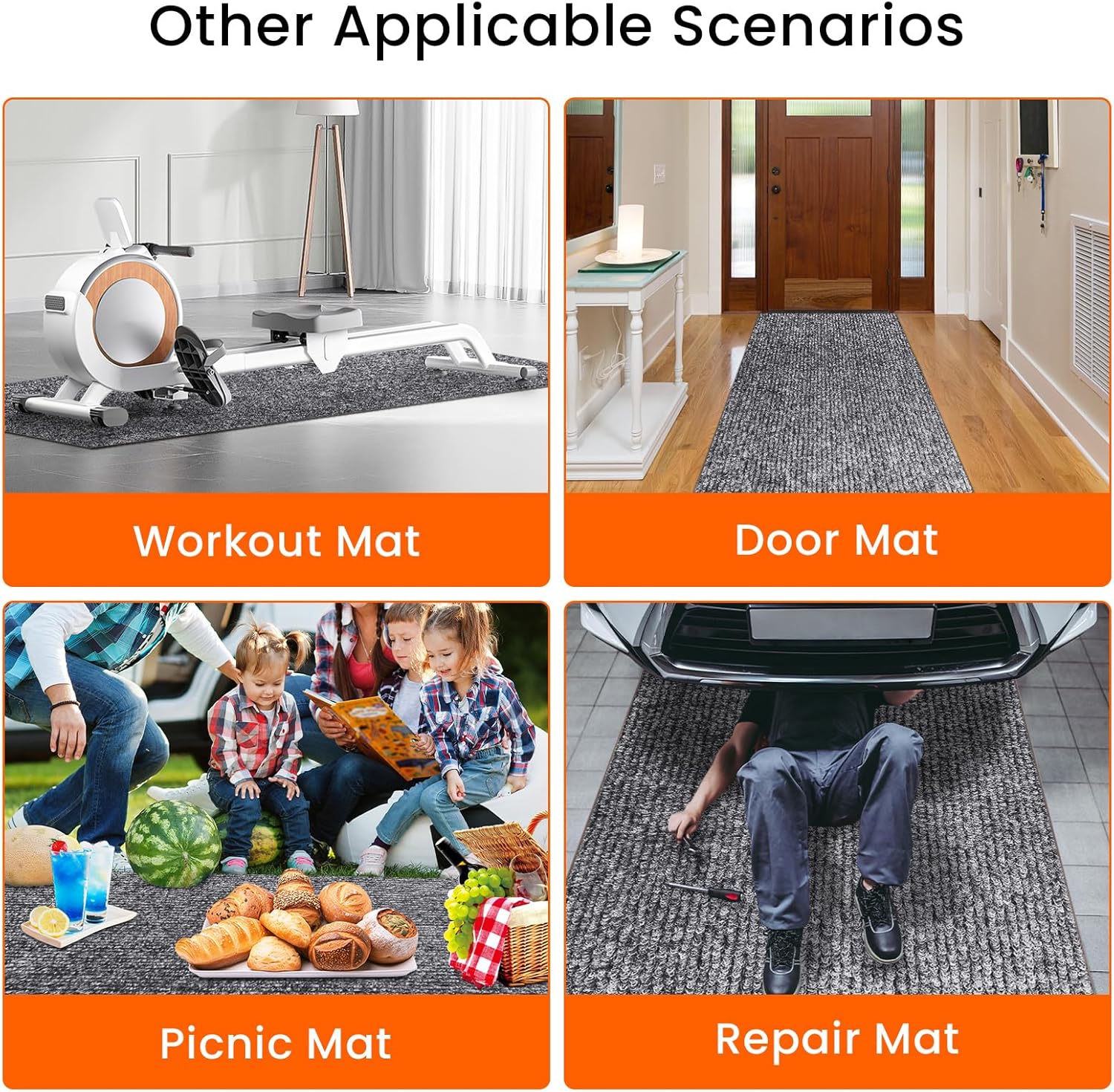 9 mm Extra Thickened 63 X 36 in Washer and Dryer Mats for Floor, High-Density Polyester Fiber Washing Machine Mat with Rubber Backing, Non-Slip Shock Absorbing Water Absorbing Trimable (Light Gray)