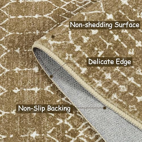 Miniatura 3 de Seavish Alfombras de sala de estar, antideslizantes, suaves, de 5 x 7 pulgadas, alfombra de área grande para dormitorio, alfombra de entrada de pelo