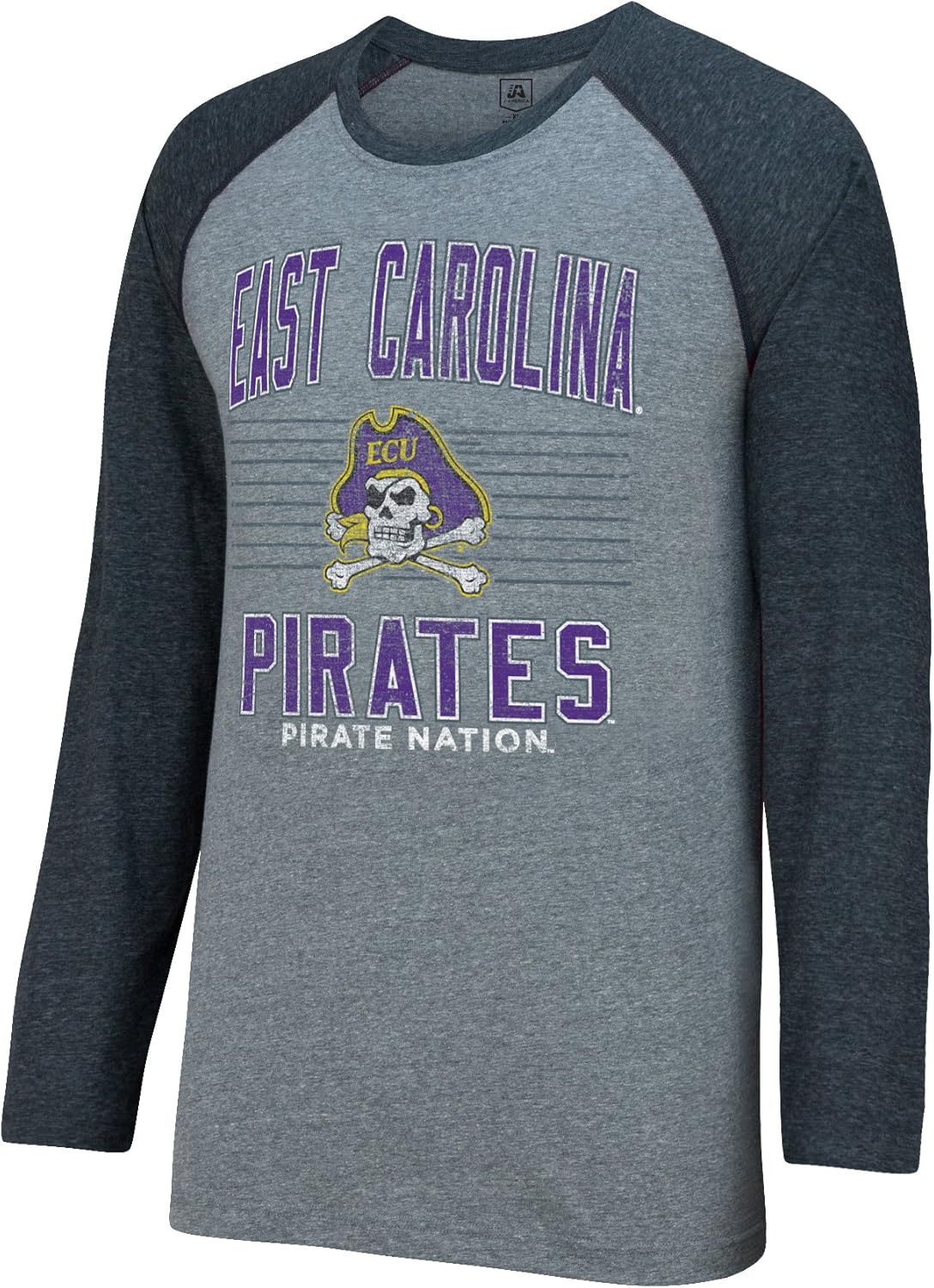 NCAA Northwestern Wildcats Men's AAA Tee Baseball Tee, Large, Graphite Heather