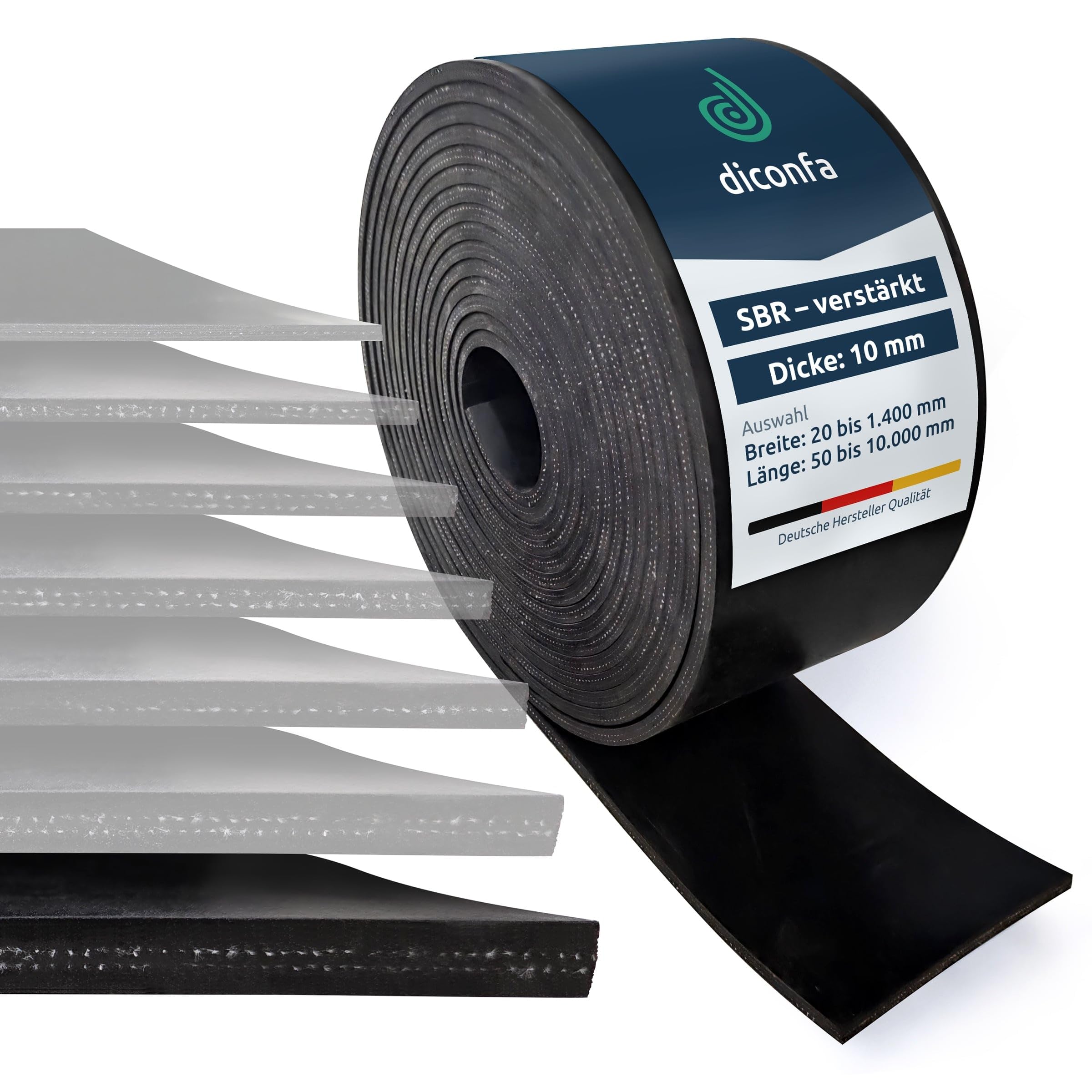 Bande en caoutchouc anti-vibration et robuste diconfa pour supprimer les bruits de sol