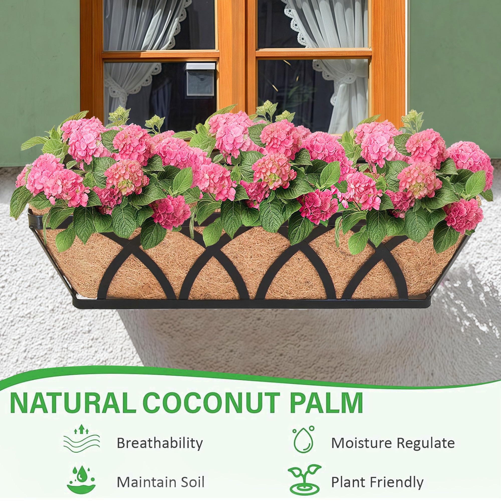 24 Inch Window Box With Coco Liner 24 Inch With Coco Liner - 2 Pack ...