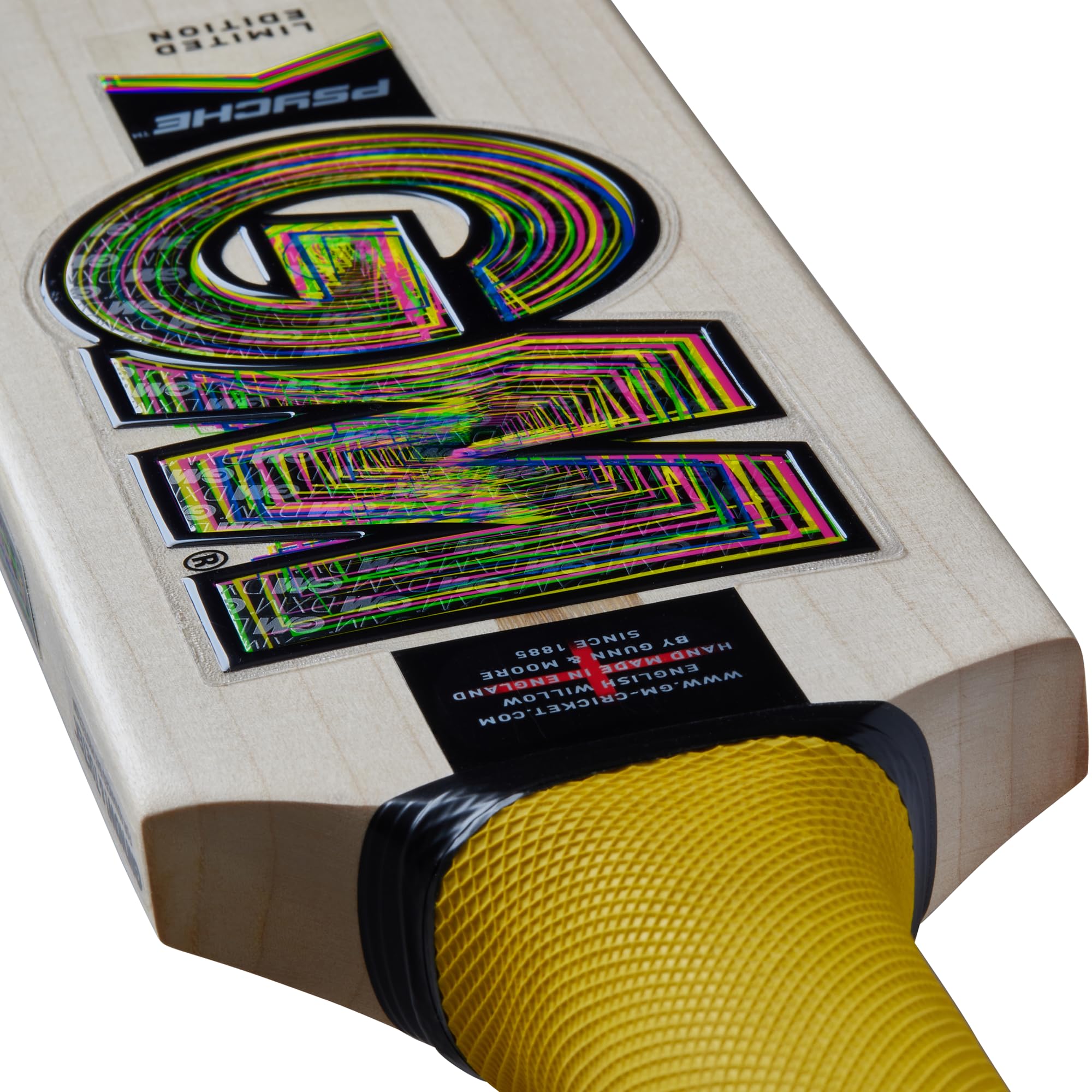 Gunn & Moore GM Cricket Bat | Psyche | English Willow | DXM, ToeTek and Now! | Sizes 3 to Full Size