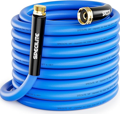 Miniatura 18 de SPECILITE Manguera de Agua para Jardín Caliente/Fría 150 pies x 3/4 pulgadas, -50℉ a 190℉, Resistente, Flexible, Resistencia a Explosión 605 Psi,