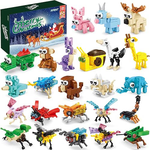Advent calendar 2026-Building Blocks 24pcs,Christmas countdown calendar,24 days of Christmas