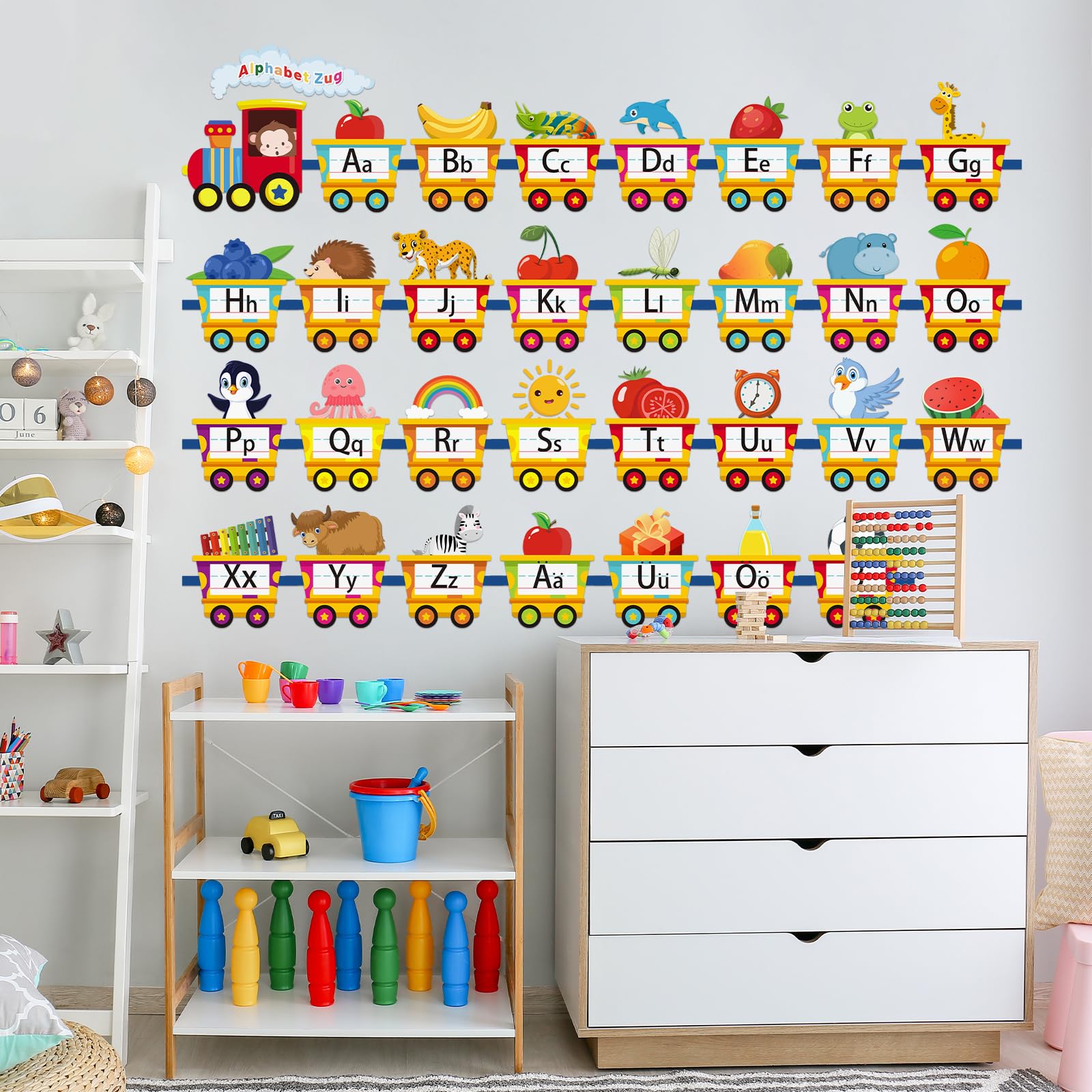 DECOWALL DSL-8069 Dschungel Tier Cartoon Wandsticker Kinder Wandtattoo