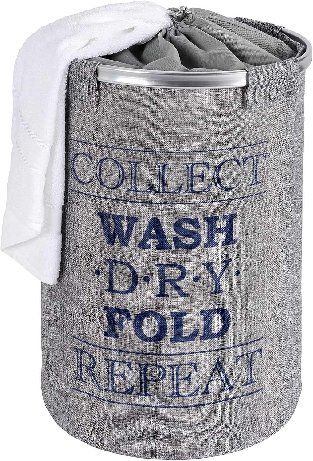 Wenko bin Ringo Grey Laundry Basket Capacity 68 L