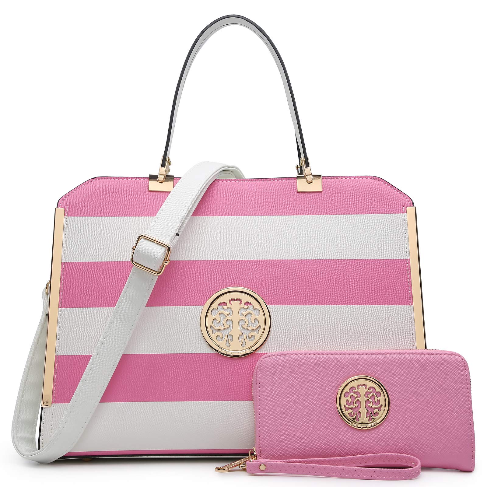 Dasein Women Purses and Handbags Top Handle Satchel Bags Large Shoulder Work Bag Tote with Wallet