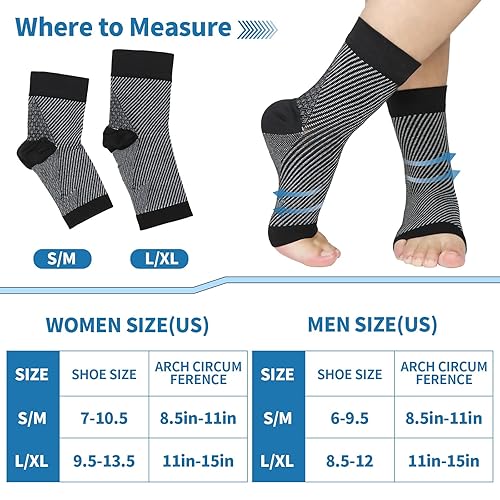 Miniatura 5 de Calcetines de neuropatía para mujeres y hombres, calcetines de fascitis plantar, manga de compresión de tobillo, calcetines de alivio de tobillo