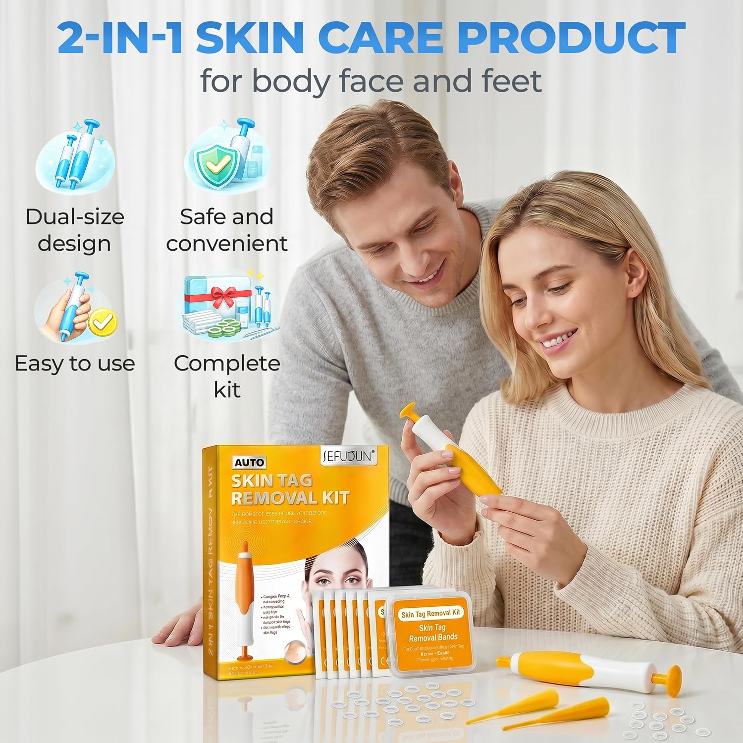 GRANVERA Premium Skin-Care Patch Big Kit- Gentle Foot & Face Care with Soft Patches Comfort Bands & Stick Applicator