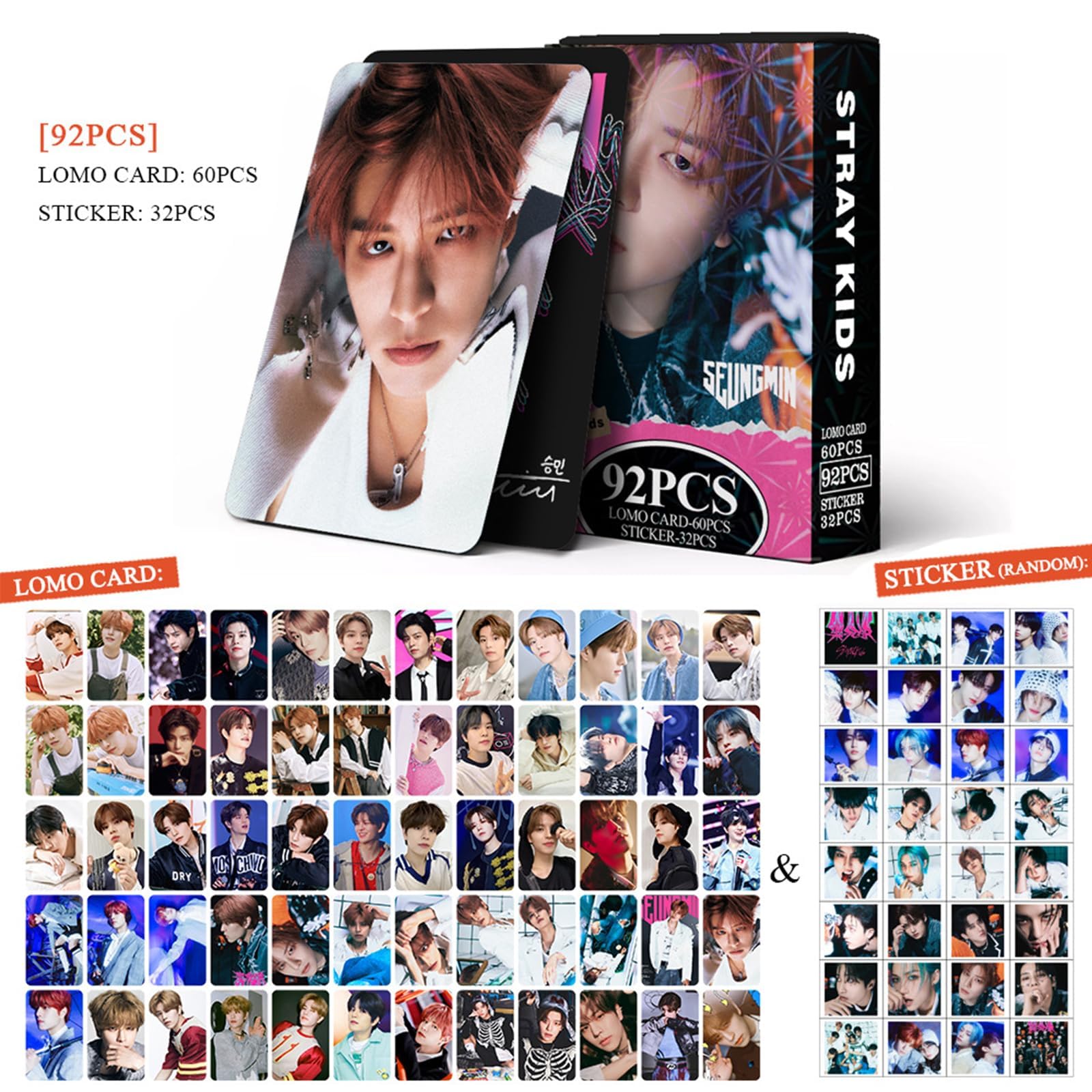 KPOPBP Stray Kids Photocards 60 Peças Skz Rock Star Album Photo
