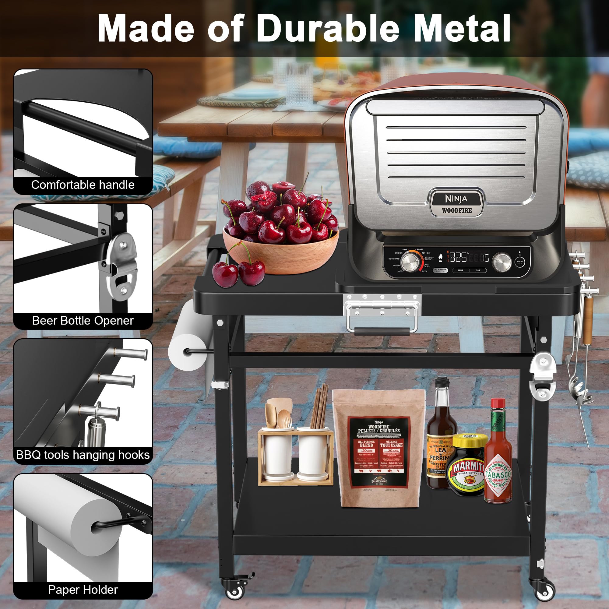 Amazon.com: LS'BABQ Grill Stand for Ninja Woodfire Outdoor Smoker
