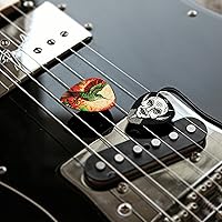 Vista 5 de Paquete de 24 púas de guitarra delgadas, medianas y pesadas con caja de lata, paquete variado de púas de bajo, púas de guitarra para guitarra