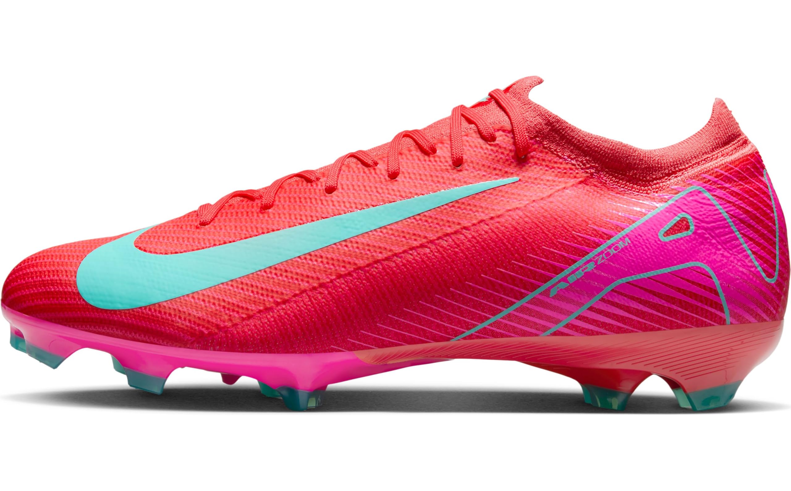 Nike Mercurial Vapor 16 Pro FG Low-Top Soccer Cleats (FQ8685-800, Ember Glow/Aurora Green)