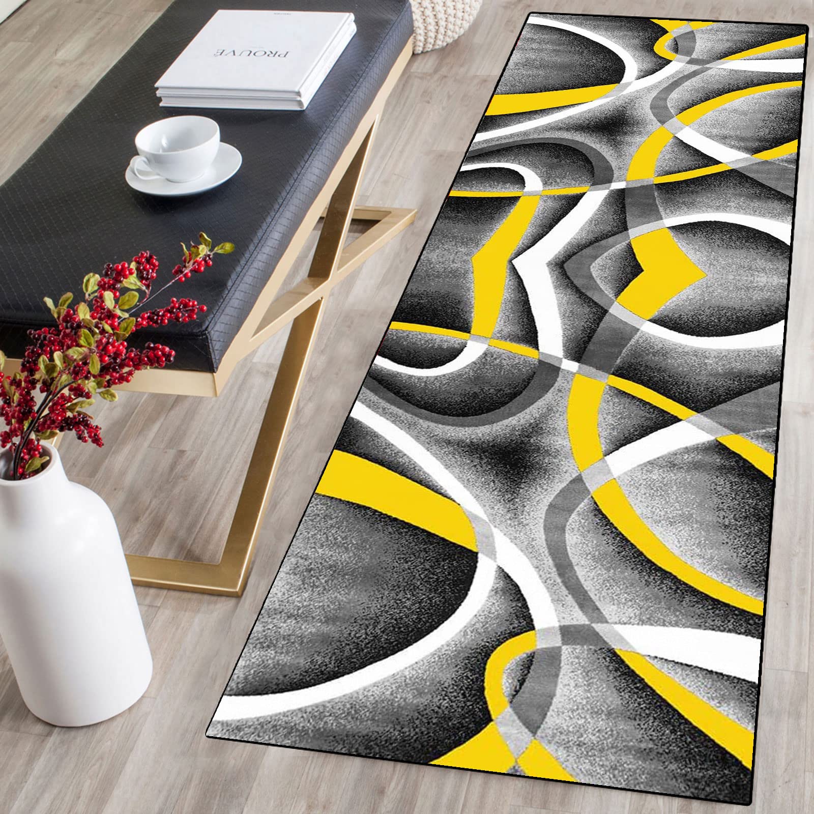 Paillasson géométrique intérieur et tapis durable pour chambre et couloir