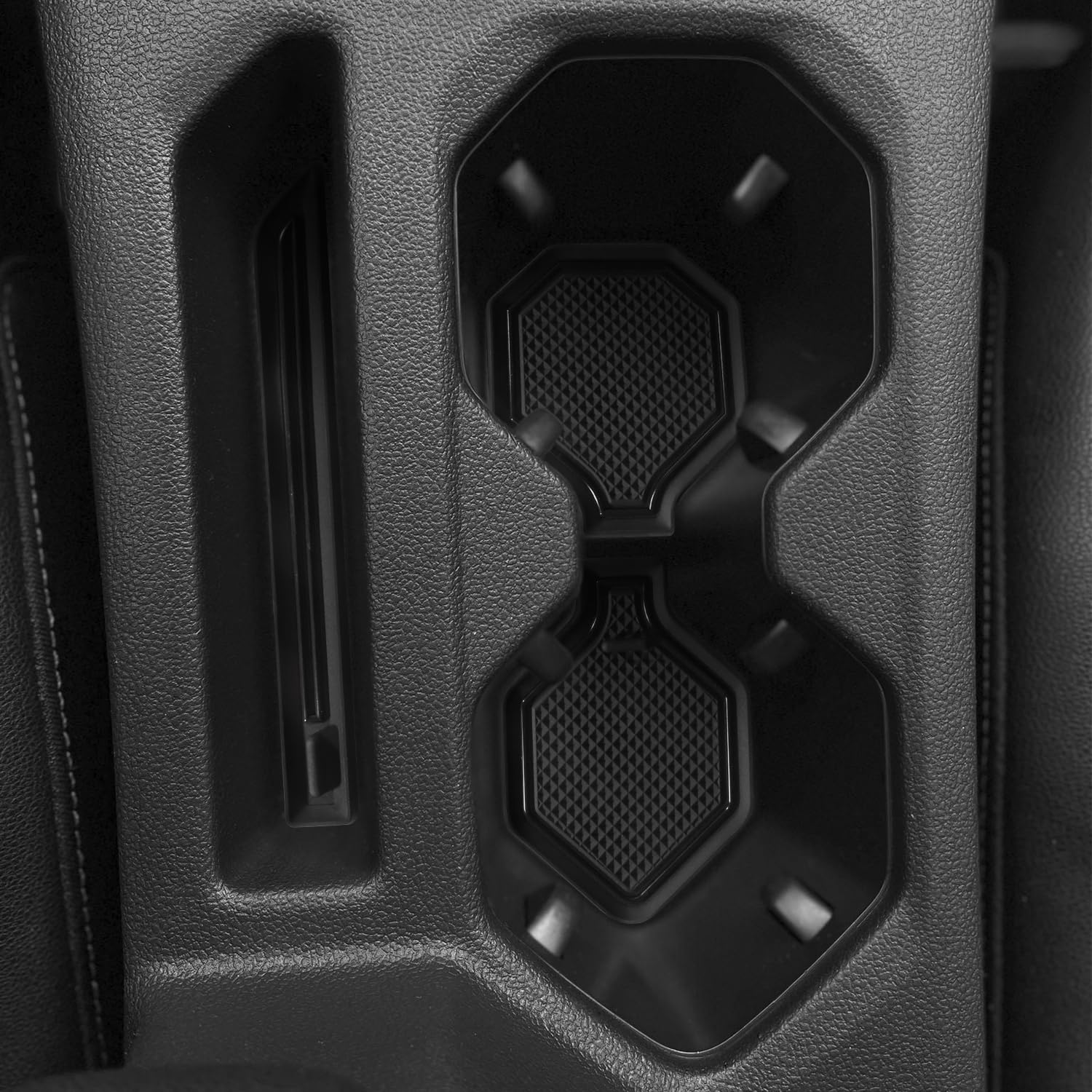 for Jetta Accessories 2026 2025 2024-2019 Cup Holder Protector Inserts Liners Mat Pad Anti Dust Coasters Non-Slip Mat Car Interior Decoration (Black Trim,4pcs/Set)