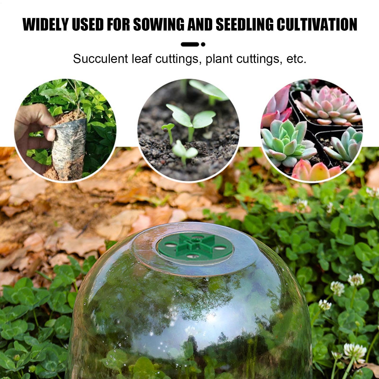 10 Stück Gartenpflanzen-Cloche, Wiederverwendbare Gewächshausglocken, Schneckenschutz, Transparente Feuchtigkeitskuppel Für Salatpflanzen Zum Schutz Vor Frost Schnecken Vögeln