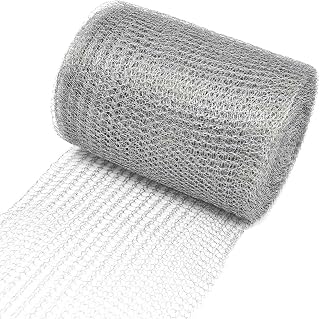 Hudefy 1 Piece Wire Mesh Stainless Steel Wire Mesh Fine Mesh Stainless Steel Mesh Close Mesh for Protection 12.7 cm X 12 M