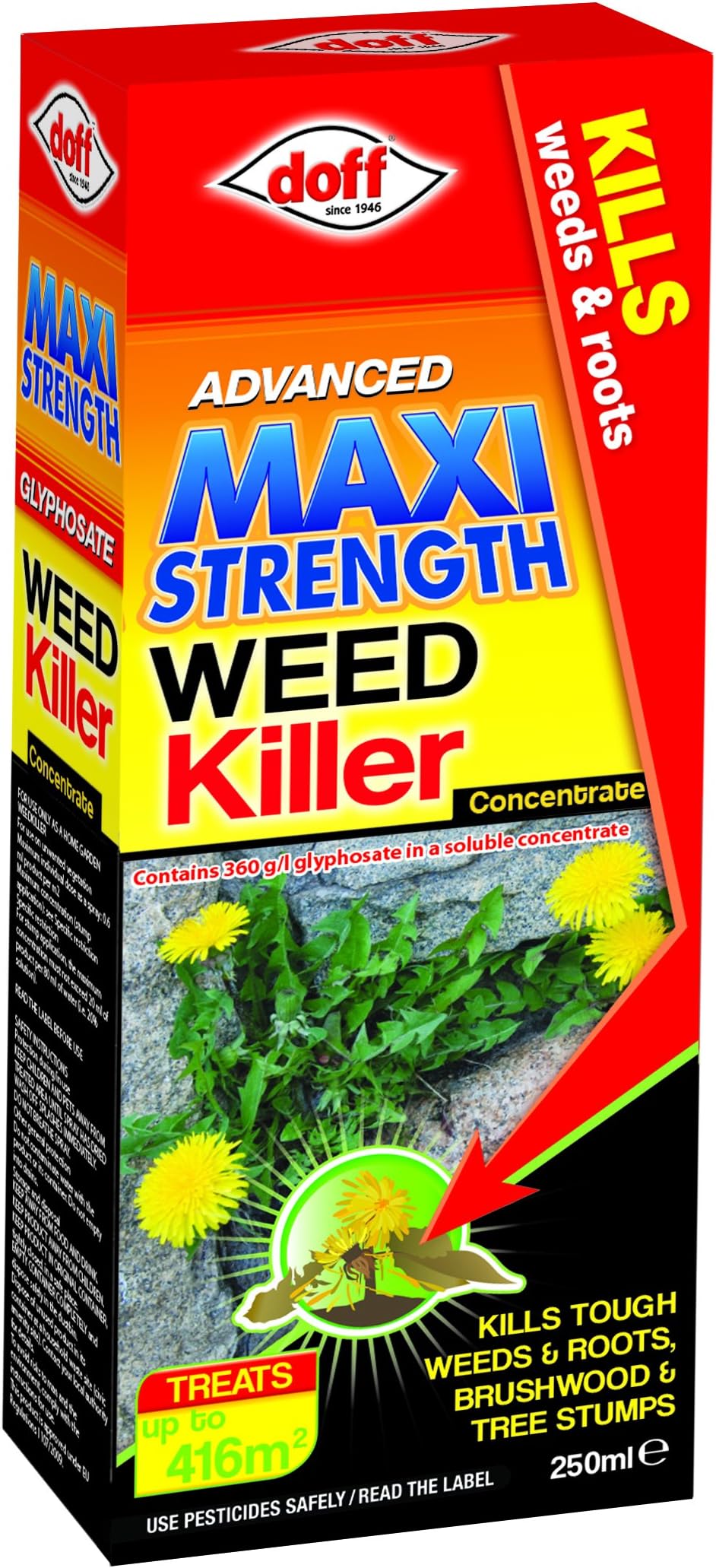 Doff 250ml Super Concentrated Tough Weeds and Brushwood Killer