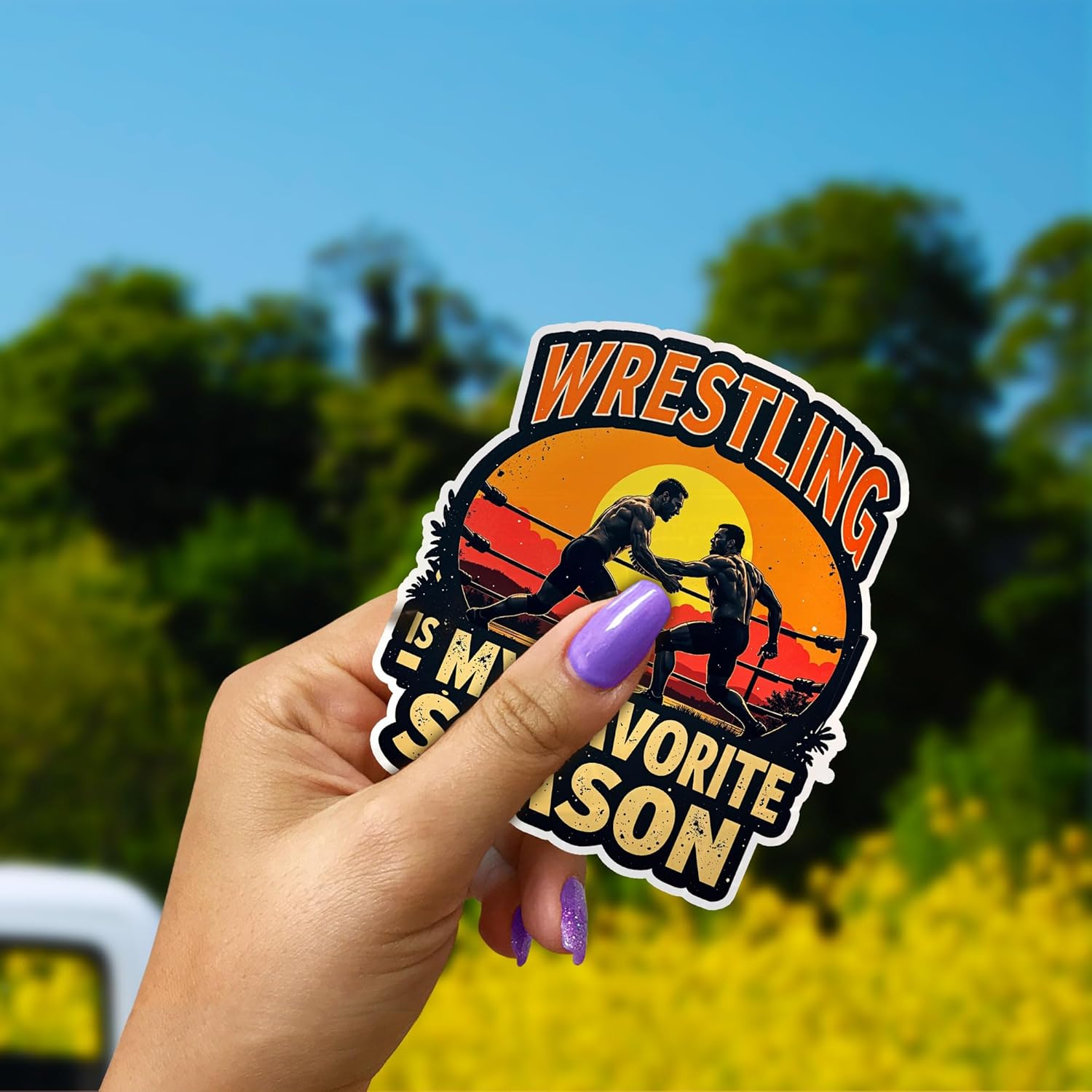(Pack10) Wrestling Sticker, Funny Wrestle Gifts Sports Lover, Vinyl Decal Different Designs, Waterproof, UV- Resistant, Suitable for Tumbler, Laptop, Phone Case, Hydroflask, Water Bottle Stickers - Image 6