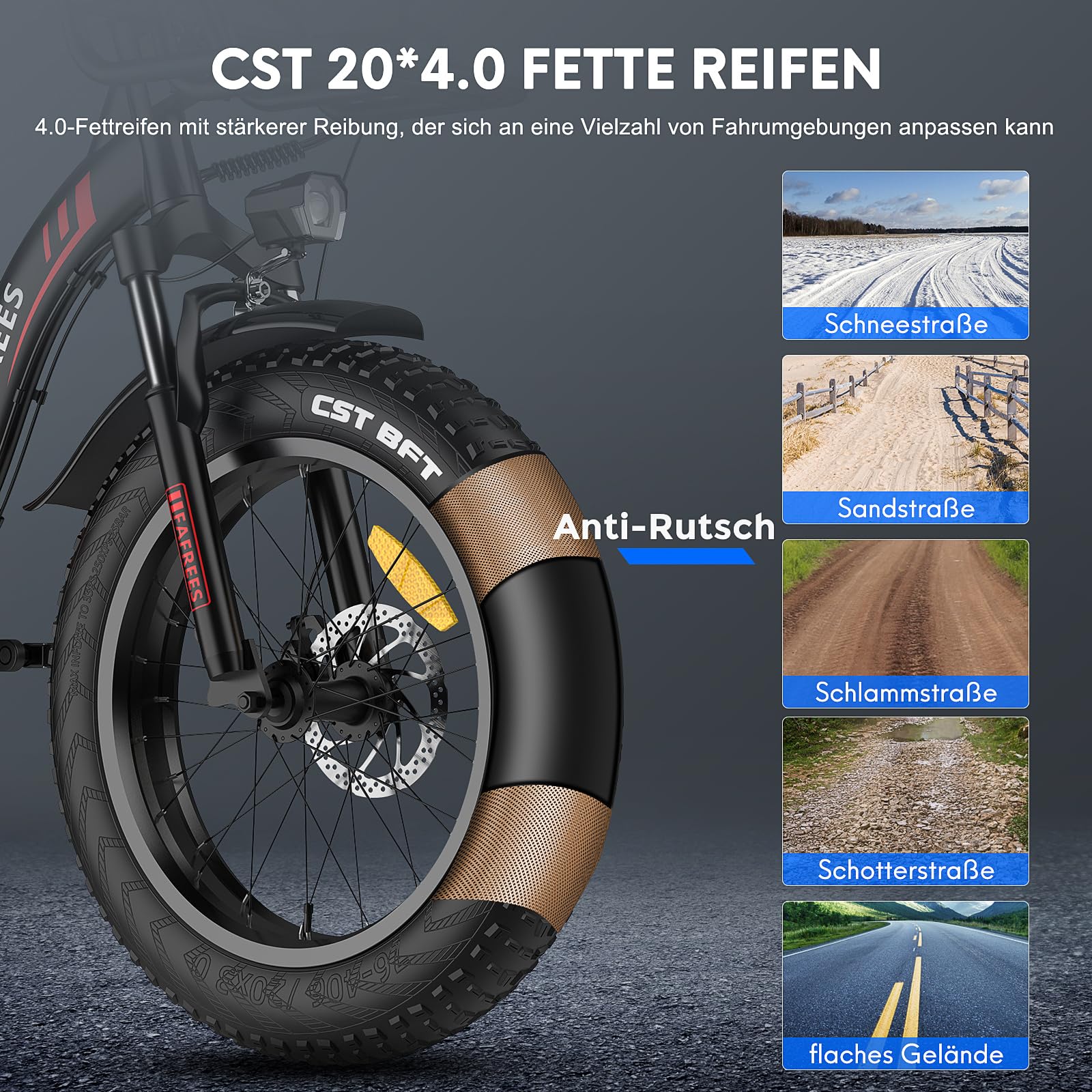 Fafrees E Bike für Männer Frauen, 20 Zoll Elektrofahrrad Faltrad mit 48 V 22.5 Ah herausnehmbarem Akku, 4.0 Fat Tyre Mountain E-Bike mit 7S Gängen, F20 Max