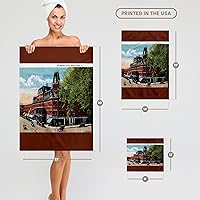 Vista 6 de 3dRose The Brooks House, Brattleboro, Vermont with Antique Cars 22x30 Bath Hand Pool Towel