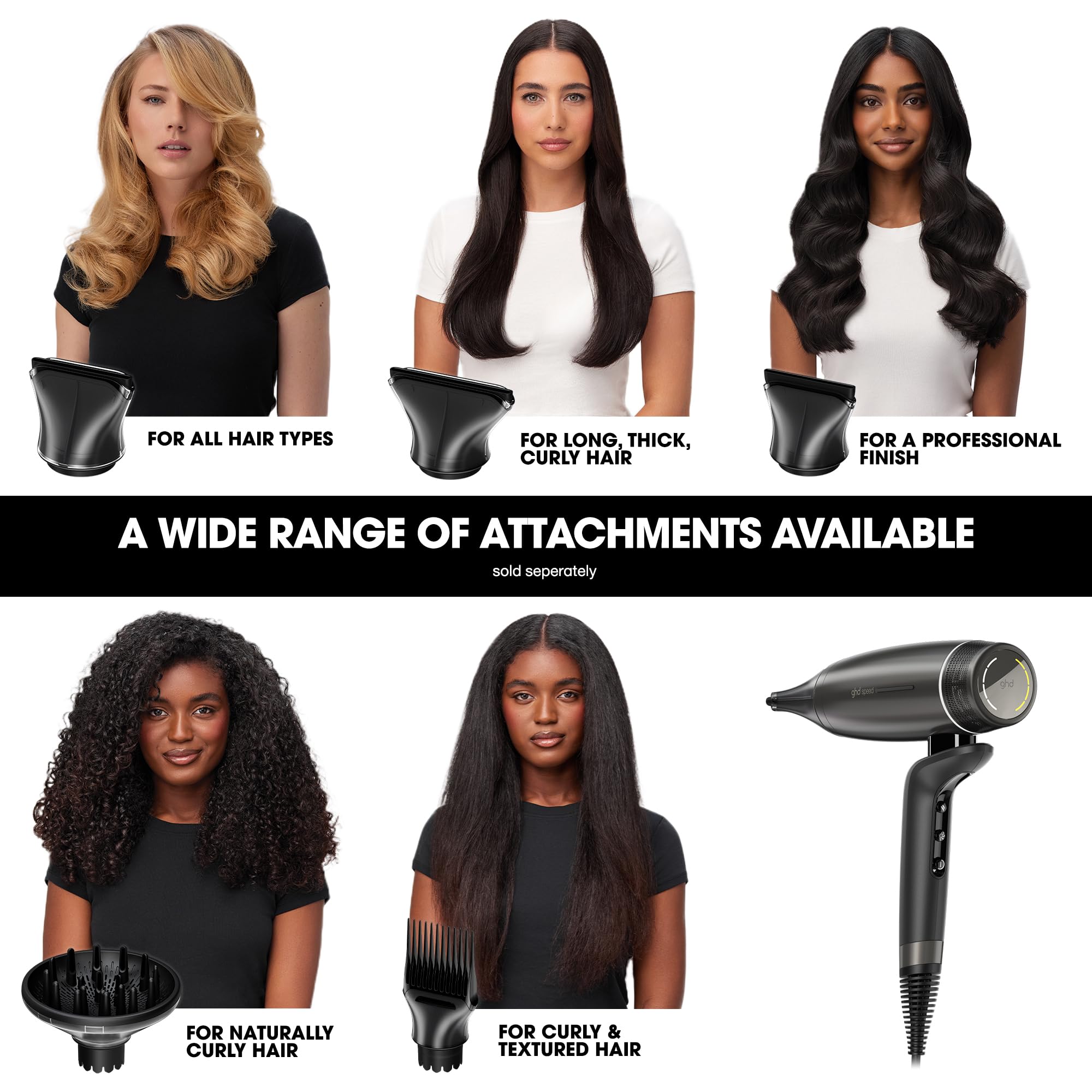 Ghd Speed Professional ultra-szybka suszarka do włosów Titanium Black