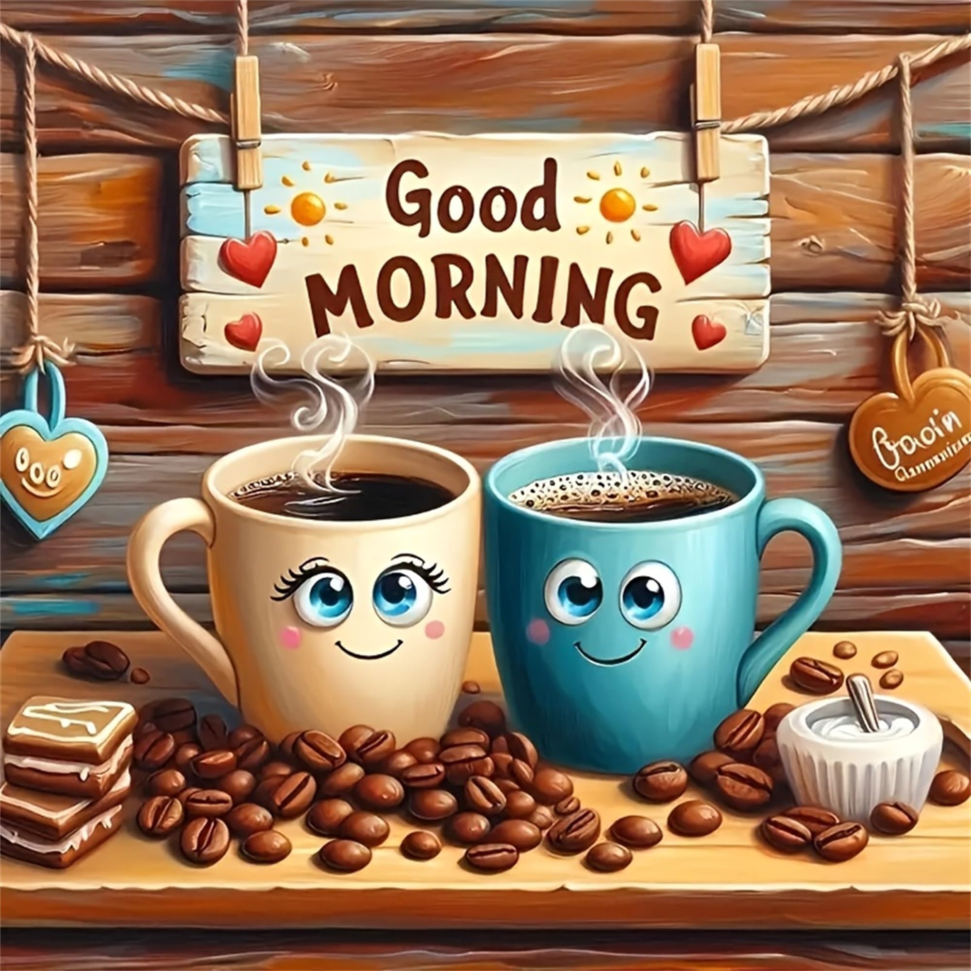 Qihensail 5D Cup Diamond Painting Kit for Adults,Coffee Diamond Art Kits for Beginner,Gem Art,Crystal Art Kits Full Round Drill for Home Wall Decor Gifts for Women, Men (Cup)