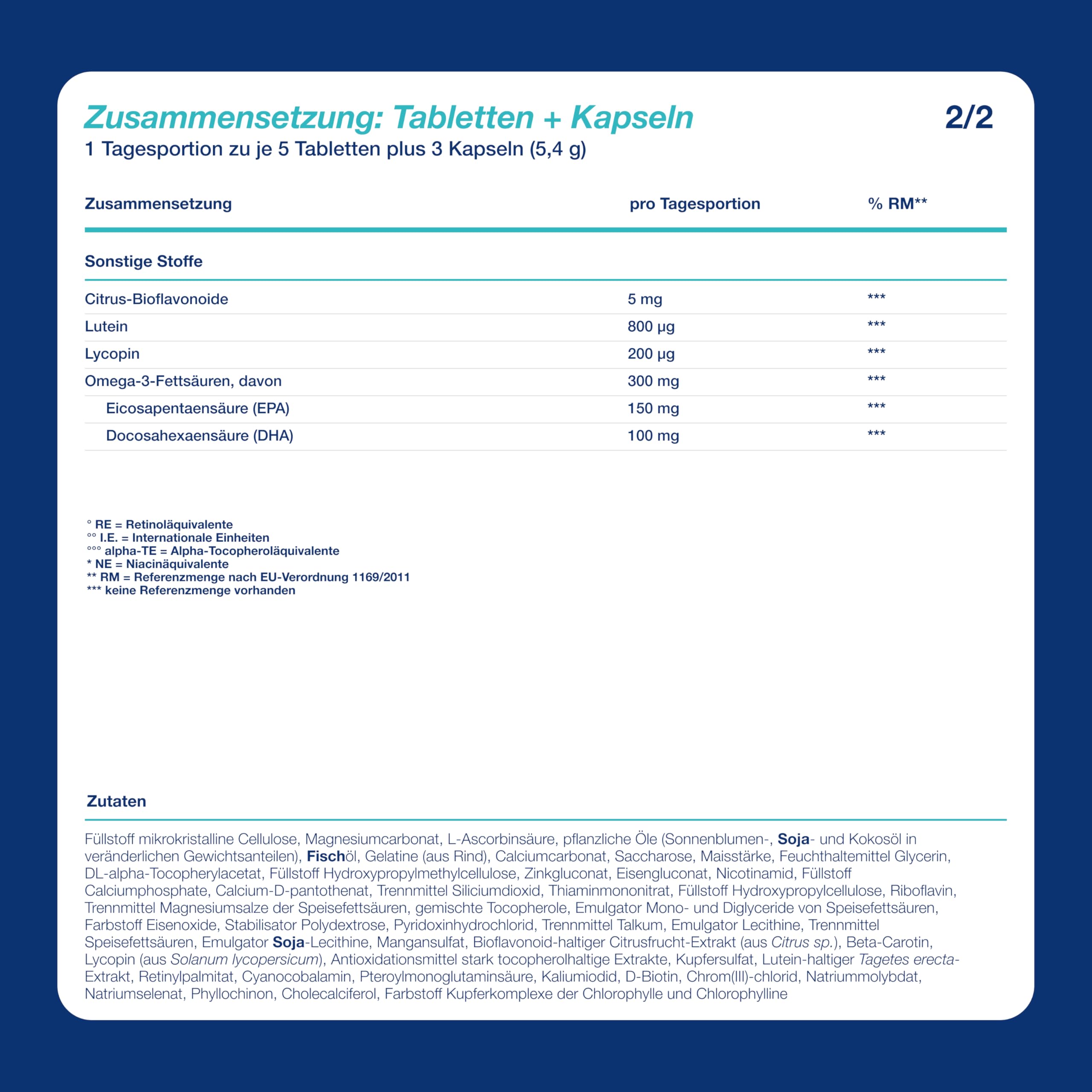 Orthomol Vital f - Mikronährstoffe für Frauen - bei Müdigkeit und Erschöpfung - mit B-Vitaminen, Omega-3-Fettsäuren, Magnesium - Tabletten/Kapseln à 30 x Tagesportionen