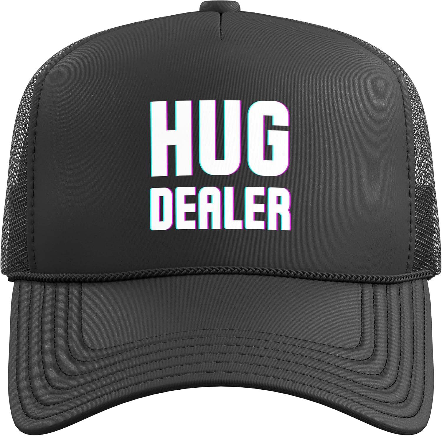 Hug Dealer Rave Festival Clubbing DJ Trucker Hat with Adjustable Mesh Back image 2